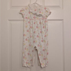 Baby Janie and Jack Floral Bodysuit 12-18 Months White Pink